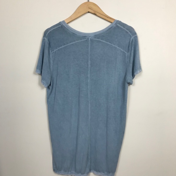 Umgee Blue V-Neck Tee Shirt - Picture 5 of 5